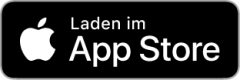 App Store Download Button für iOS-Anwendungen mit dem Text "Laden im App Store".