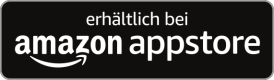 Button mit der Aufschrift "erhältlich bei Amazon Appstore", der auf die Verfügbarkeit von Apps im Amazon Appstore hinweist.